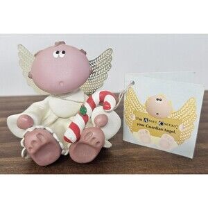 Angel Cheeks Figurine Kirks Kritters Russ X-Mas Guardian Angel Candy Cane 2001